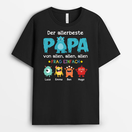 2390AGE1 personalisiertes der beste monster papa aller zeiten frag einfach t shirt 2390a688b