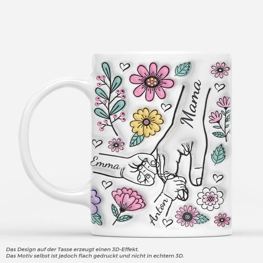 2408MGE1 personalisierte mama und kinder blumen tasse_82930199 e43b 41fa 814b 0d007e7c80cd