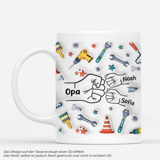 2409MGE1 personalisierte papa und kinder werkzeug tasse 2409m5d5b