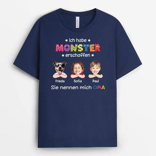 24155GE2 personalisiertes ich habe monster erschaffen sie nennen mich opa papa kinder und haustiere t shirt 2415_78f34468 fe18 4b15 a4a6 8fb0d74fa68e