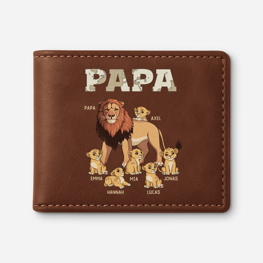 2430JGE1 papa kinder weltkarte lowe geldborse herren personalisiert_ 2430J6L5B