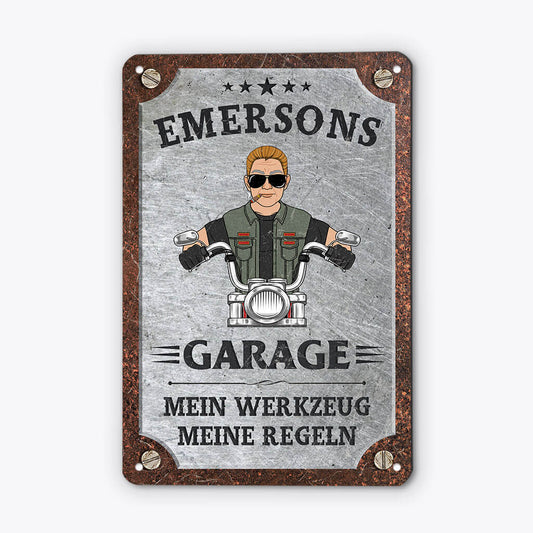 2634EGE1 garage personalisiertes turschild fur manner