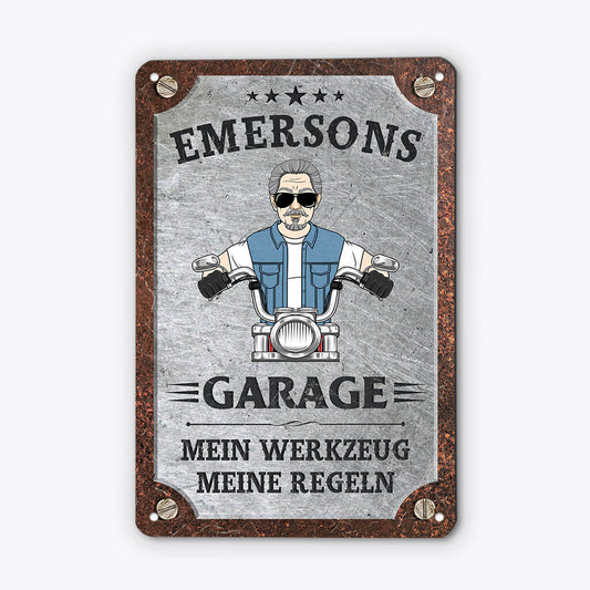 2634EGE2 garage personalisiertes turschild fur manner