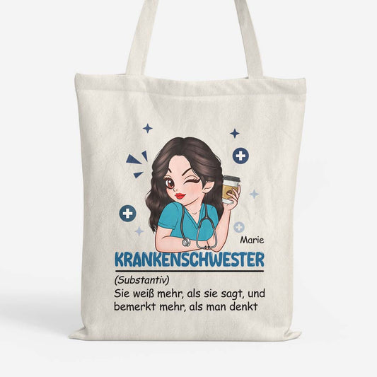 2656BGE1 krankenschwester definition perosnalisierte tragetasche fur krankenschwester