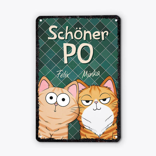 2657EGE1 schoner po personalisiertes turschild fur katzenliebhaber