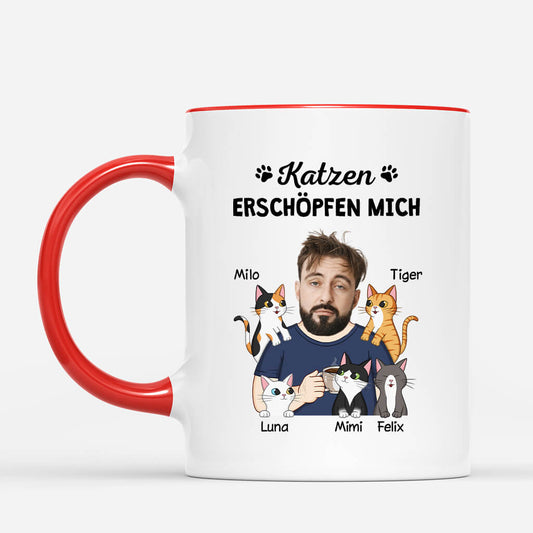 2706MGE2 katzen erschopfen mich lustige tasse fur katzenliebhaber personalisiert
