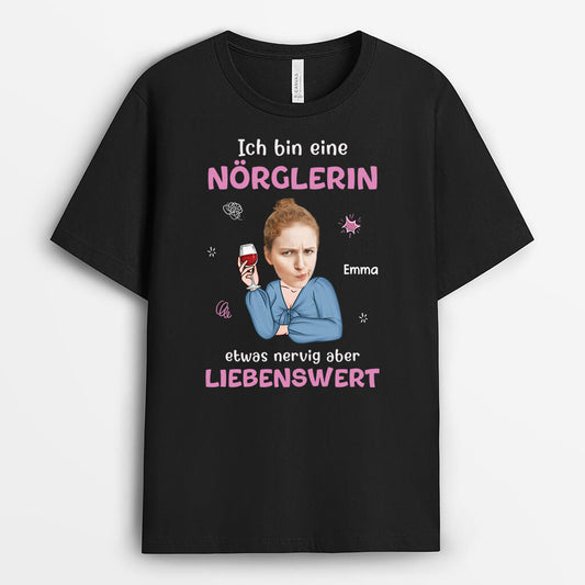 2740AGE2 ich bin einer norgler etwas nervig aber liebenswert personalisiertes t shirt mit eigenem gesicht fur manner
