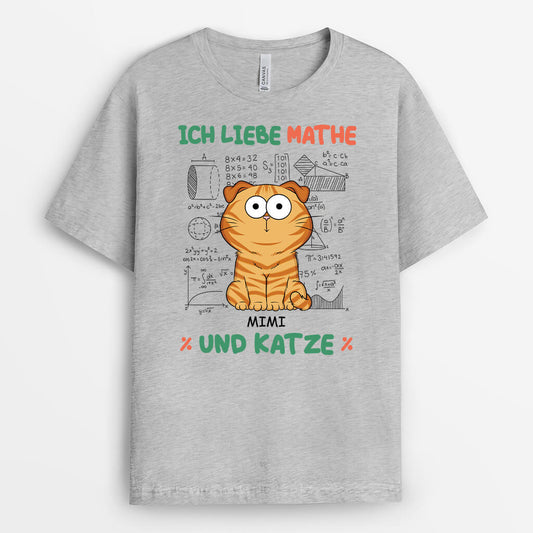 2746AGE2 ich liebe mathe und katzen personalisiertes t shirt fur katzenliebhaber