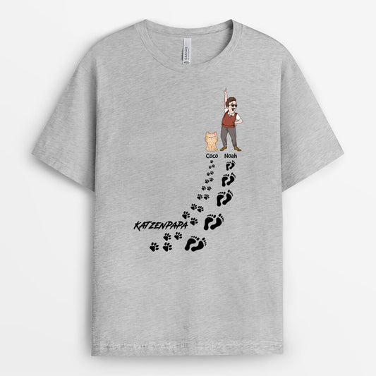 2784AGE1 katzenpapa katzenmama personalisiertes t shirt fur katzenbeliebhaber