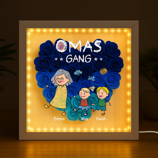 2793OGE2 omas gang buntstift blumen 3d bilderrahmen personalisiert oma 2793O3L8B