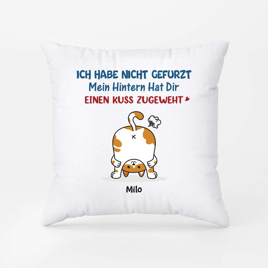 2826PGE2 ich habe nicht gefurzt mein hintern hat dir einen kuss zugeweht lustiges kissen fur katzenliebhaber personalisiert