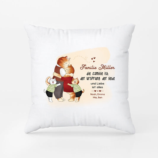 2850PGE2 die familie ist der ursprung der liebe und liebe ist alles personalisiertes kissen fur die familie