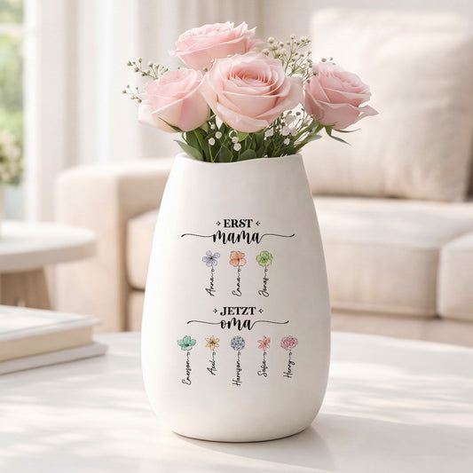 2851AGE2 zuerst mama jetzt oma personalisiertes geschenk blumenvase 2851aosq5a