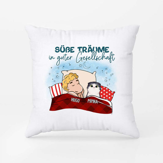 2859PGE2 susse traume in guter gesellschaft personalisiertes kissen fur katzenliebhaber