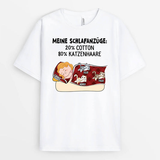 2866AGE1 meine schlaf anzuge 20_ cotton 80_ katzenhaare personalisiertes t shirt fur katzenliebhaber