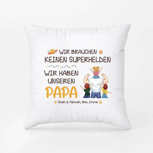 2870PGE1 ich brauche keinen superhelden ich habe meinen papa opa personalisiertes kissen fur opas papas