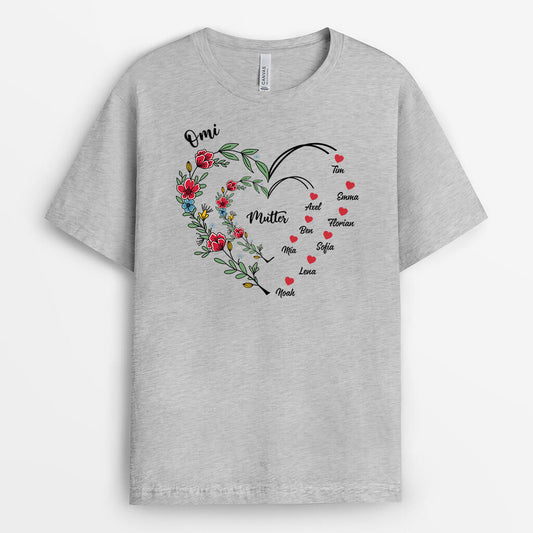 2886AGE2 oma mama und kinder personalisiertes t shirt fur frauen
