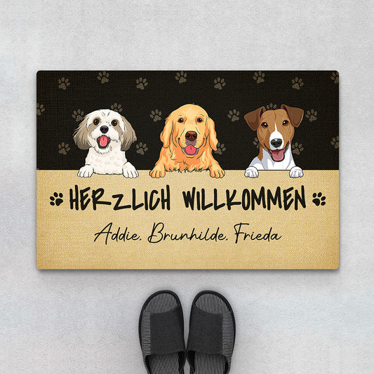 2888DGE1 herzlich willkommen personalisierte fussmatte fur hundeliebhaber_e49cb9e8 258e 4fdc 8476 afd2dc4b6532