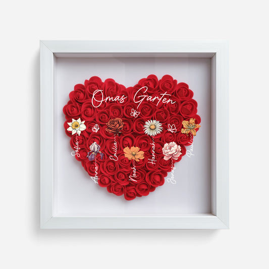 2966OGE1 omas garten personalisiertes geschenk garten blumen 3d bilderrahmen mama oma schmetterlinge lineart 2966o8v5a_2