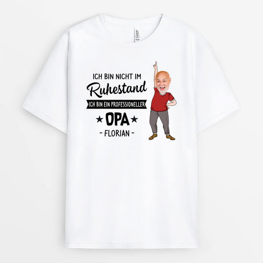2988AGE1 ich bin nicht im ruhestand ich bin ein professioneller opa personalisiertes t shirt fur opas