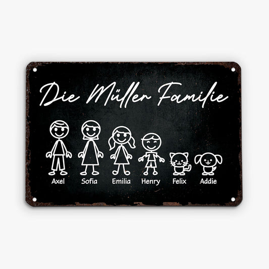 2994EGE1 die familie personalisiertes turschild fur die familie