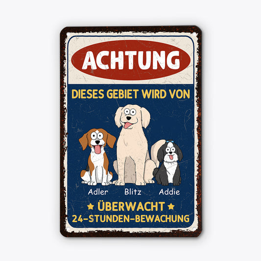 3005EGE1 sicherheit auf vier pfoten personalisierte hunde geschenke turschild 3005e6p3c