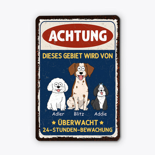 3005EGE2 sicherheit auf vier pfoten personalisierte hunde geschenke turschild 3005e6p3c