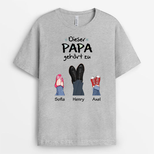 3012AGE2 dieser opa papa gehort zu personalisiertes t shirt fur manner