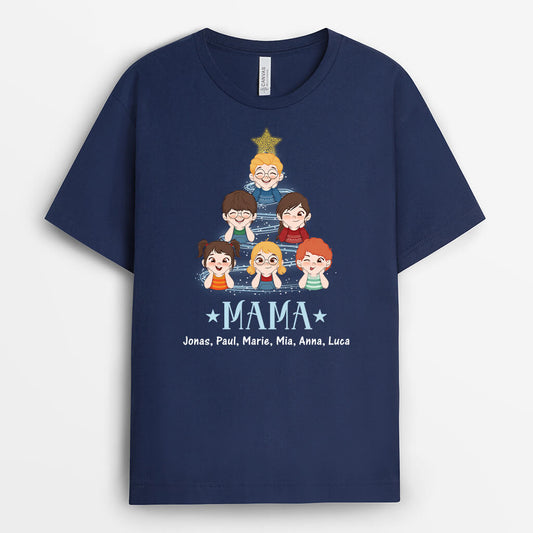 3022AGE2 opa mama weihnachtsbaum personalisiertes t shirt fur damen zu weihnachten