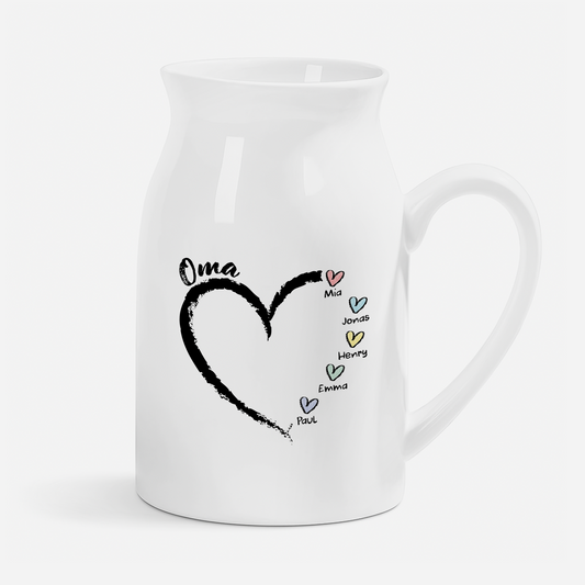 3044OGE1 oma und enkelkinder herzen buntstifte personalisiertes geschenk keramik vase oma mama 3044o8f5a