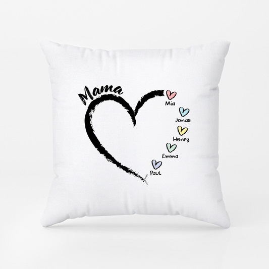 3044PGE2 mama und kinder herzen buntstifte personalisiertes geschenk oma mama kissen 3044p8f5a