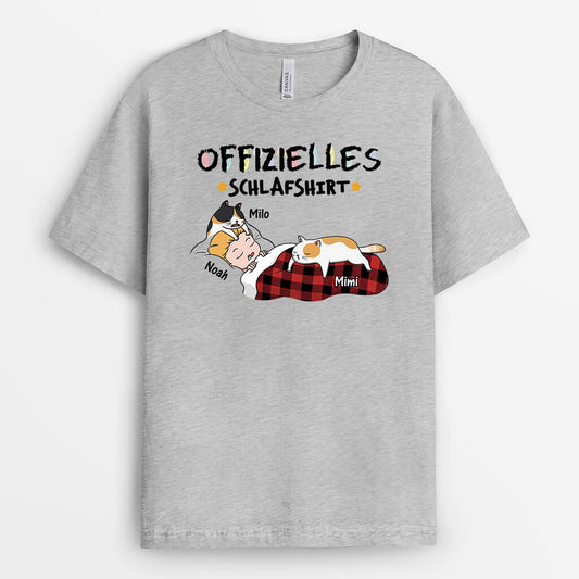 3055AGE2 offizielles schlafshirt personalisiertes t shirt fur katzenliebhaber