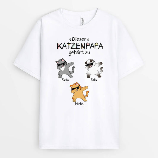3108AGE1 diese katzenschwester dieser katzenbruder gehort zu personalisiertes t shirt fur katzenliebhaber
