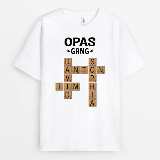 3142AGE1 opas bande puzzle personalisiertes weisses t shirt fur opas