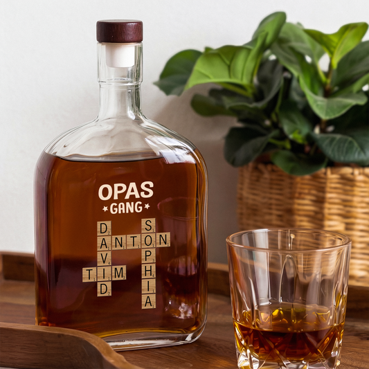 3142AGE2 opas gang personalisierte kreuzwortratsel geschenke whiskyflasche opa papa 3142aicf0b