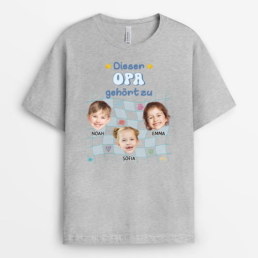 3147AGE2 diese oma mama gehort zu personalisiertes t shirt mit gesicht fur damen