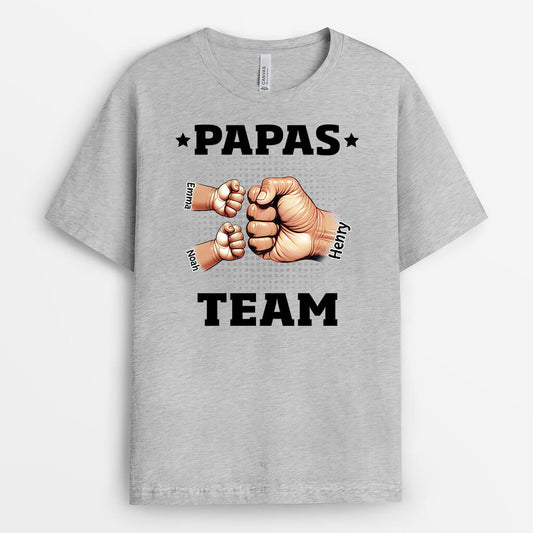 3157AGE1 opas papas team mit faust personalisiertes t shirt fur manner