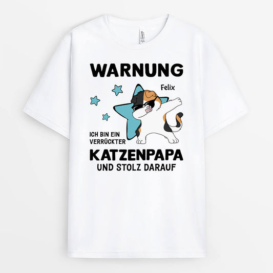 3165AGE2 warnung ich bin eine verruckte katzenmama und stolz darauf personalisierets t shirt fur katzenliebhaber