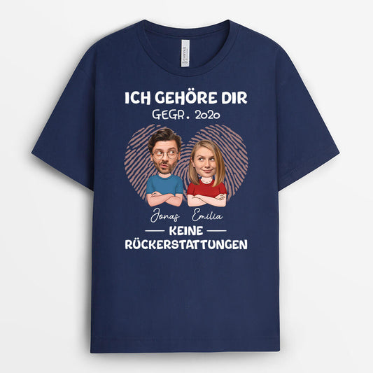 3194AGE1 ich gehore dir keine ruckerstattungen personalisiertes t shirt fur paare