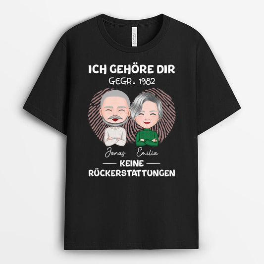 3194AGE2 ich gehore dir keine ruckerstattungen personalisiertes t shirt fur paare