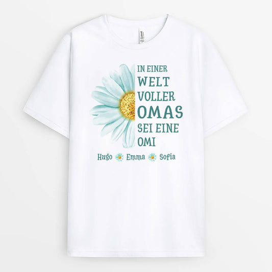 3210AGE1 in einer welt voller omas sei eine omi mami personalisiertes t shirt fur damen