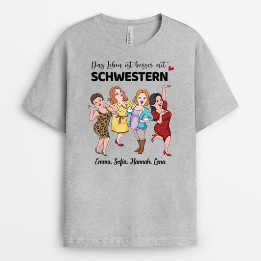 3215AGE2 besser leben mit besten freunden personalisiertes t shirt fur freundinnen