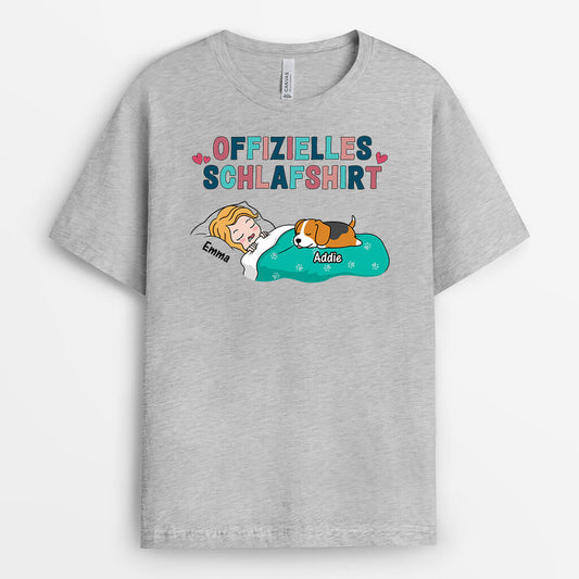 3220AGE1 offizielles schlafshirt personalisiertes t shirt fur hundeliebhaber