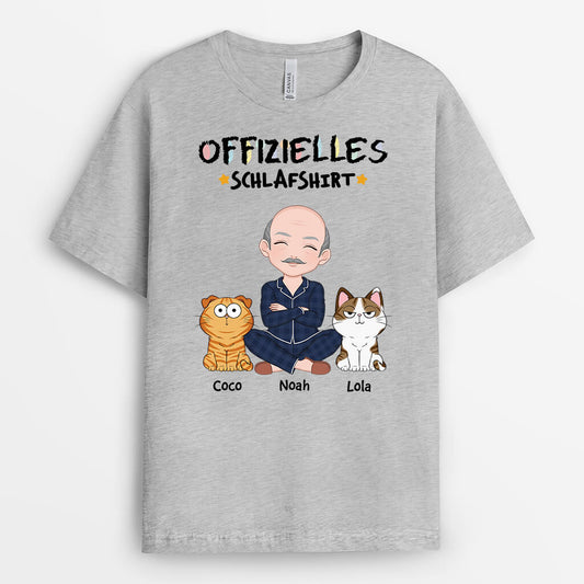 3237AGE2 offizielles schlafshirt personalisiertes t shirt fur katzenliebhaber