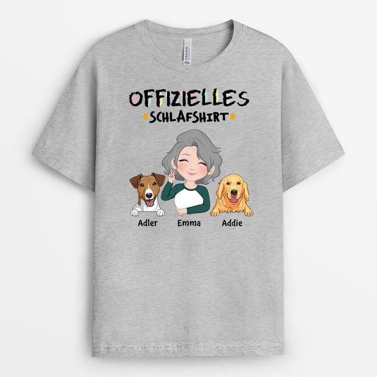3267AGE1 offizielles schlafshirt personalisiertes t shirt fur hundeliebhaber