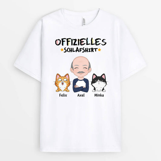 3267AGE2 offizielles schlafshirt personalisiertes t shirt fur katzenliebhaber