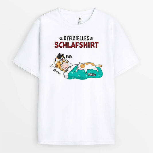 3303AGE1 dies ist mein pawjama shirt katzen ins bett personalisiertes t shirt fur katzenliebhaber