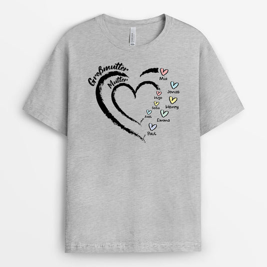 3319AGE2 oma mama buntstift herz namen personalisiertes t shirt fur damen