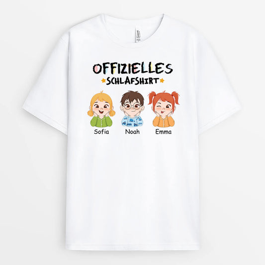 3328AGE1 offizielles schlafshirt niedliche kinder personalisiertes t shirt fur grosseltern