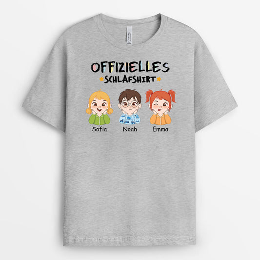 3328AGE2 offizielles schlafshirt niedliche kinder personalisiertes t shirt fur grosseltern